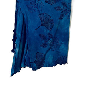 💙 Beautiful Organic Bamboo Blue Scarf with Unique Design 💙